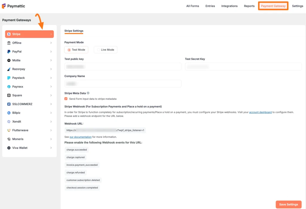 Payment Gateway-Stripe