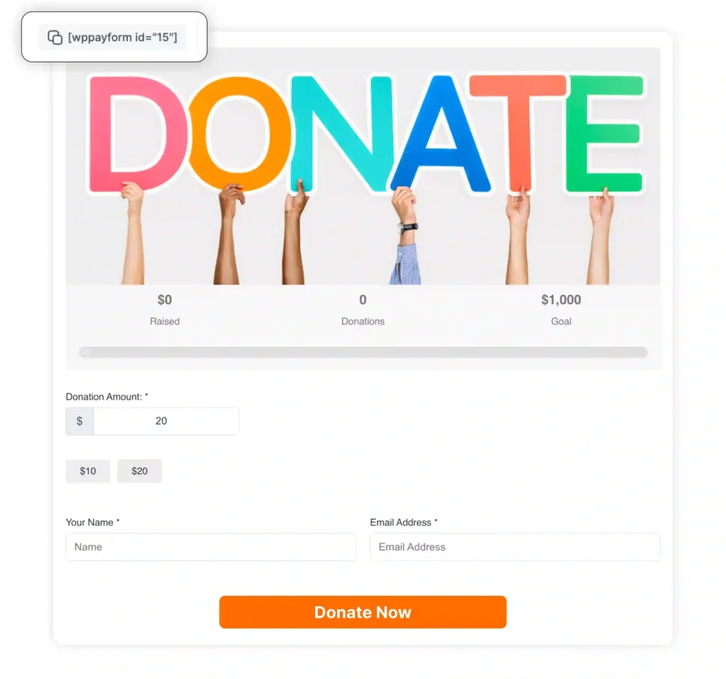 donation form live